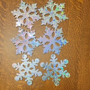 Holographic Snowflake Ornaments
